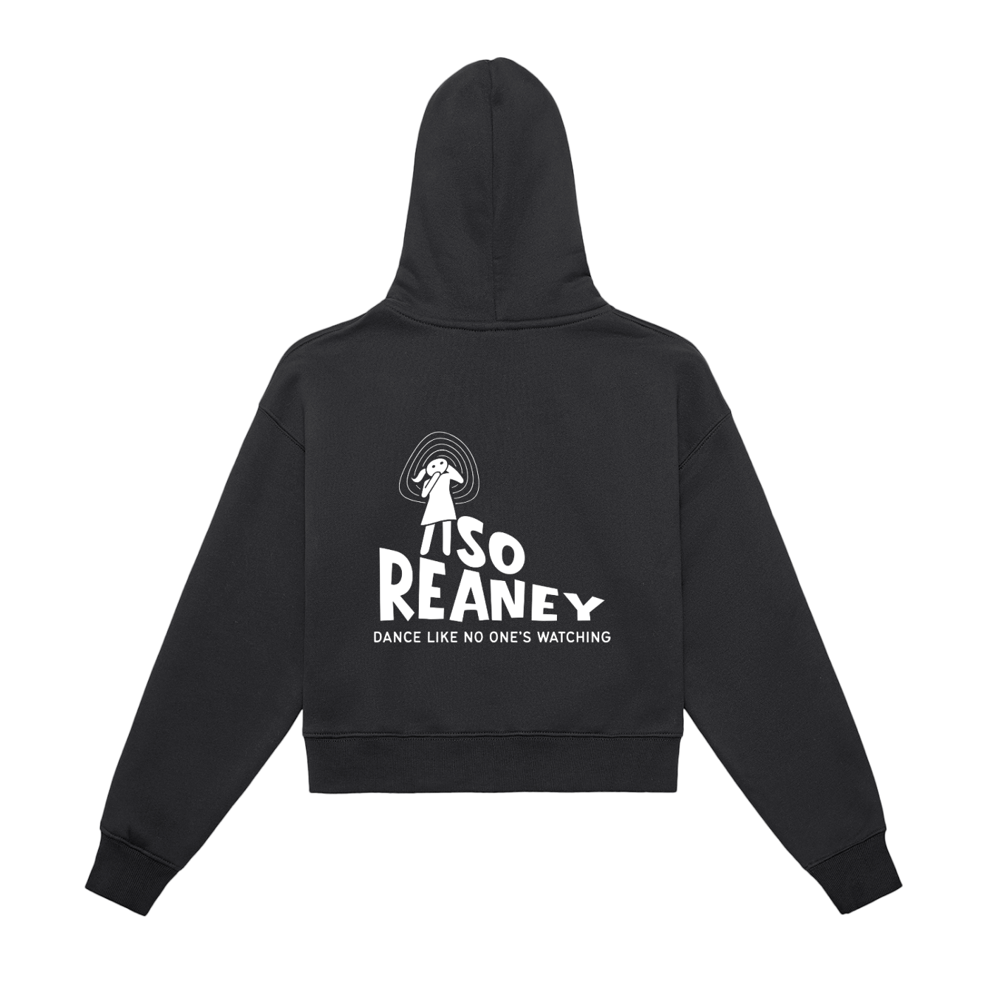 Fleeced Zip-Up Cropped Hoodie