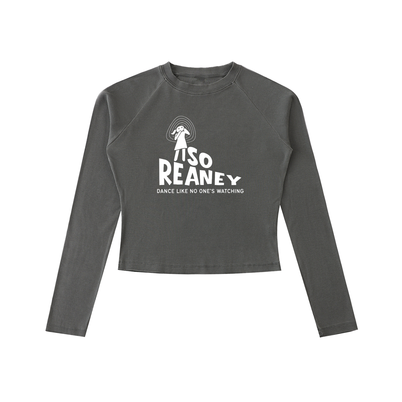 Dyed Washed Raglan Long Sleeve Slim T-Shirt