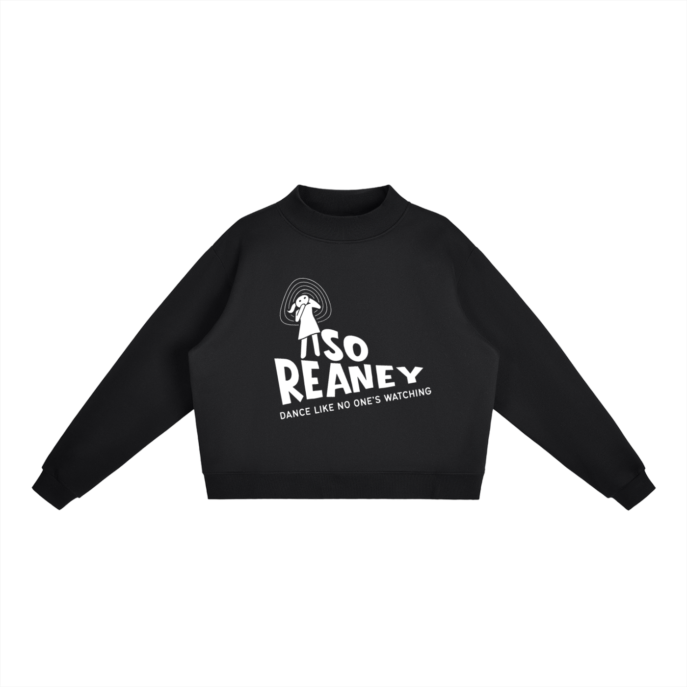Essential Fleece Mock-Neck Crew Sweatshirt