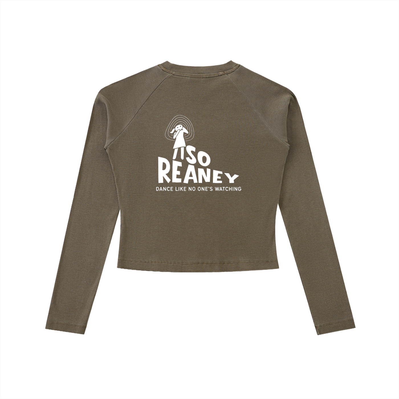 Dyed Washed Raglan Long Sleeve Slim T-Shirt