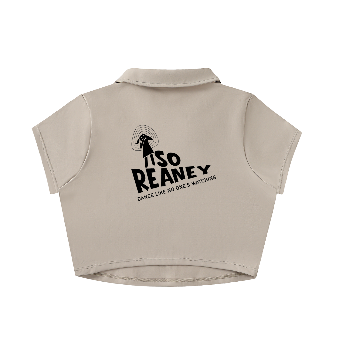 V-Neck Lapel Crop Top