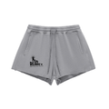 Snow Washed Raw Edge Drawstring Shorts