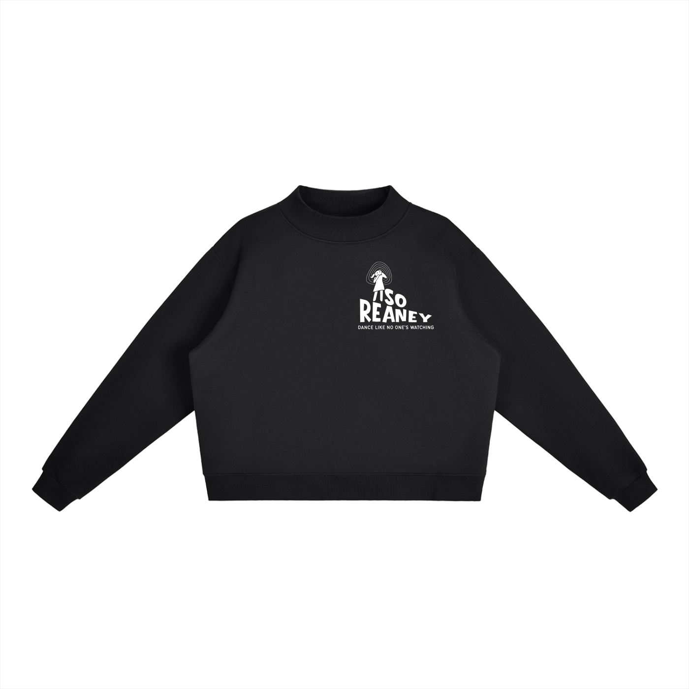 Essential Fleece Mock-Neck Crew Sweatshirt