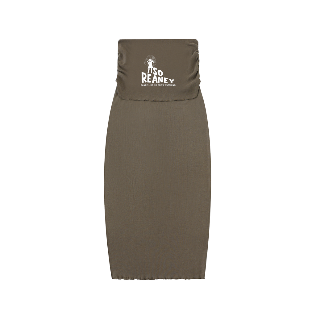 Dyed Washed Straight Hip-Hugging Slim Maxi Skirt