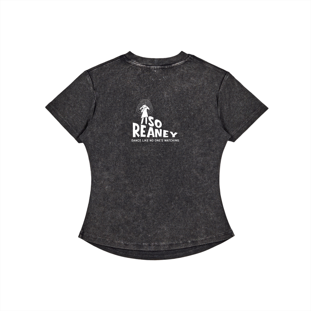 Vintage Washed Bodycon Cotton T-Shirt