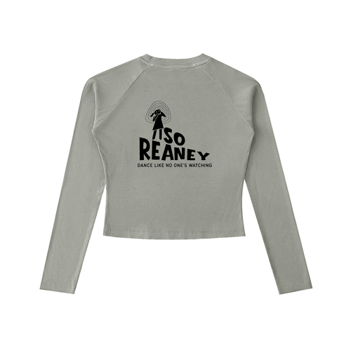 Dyed Washed Raglan Long Sleeve Slim T-Shirt