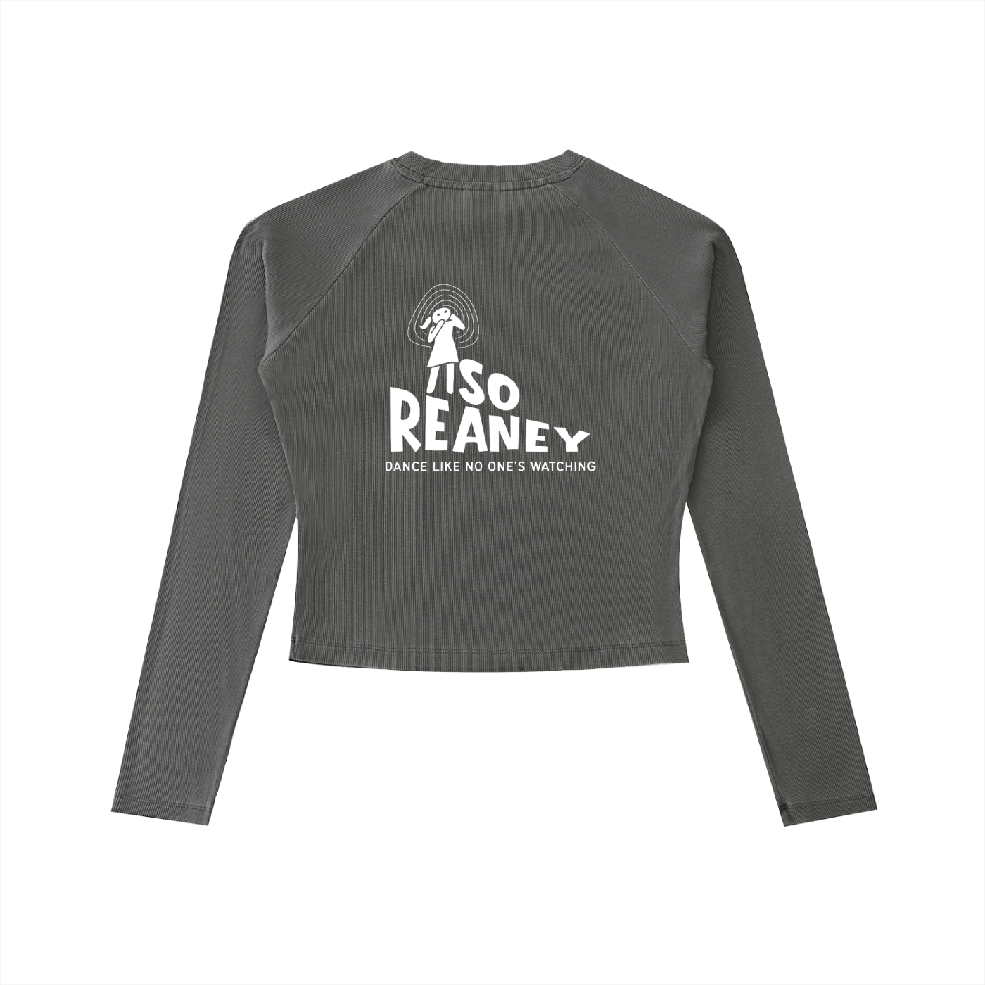 Dyed Washed Raglan Long Sleeve Slim T-Shirt