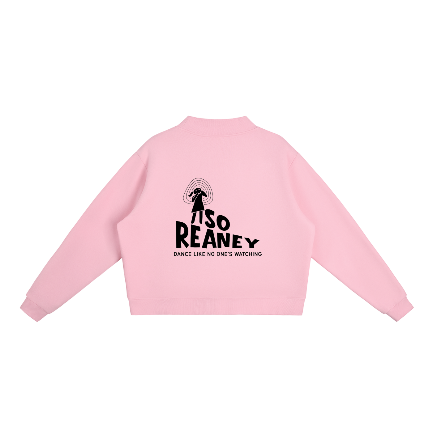 Essential Fleece Mock-Neck Crew Sweatshirt