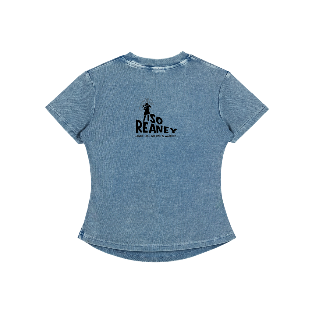 Vintage Washed Bodycon Cotton T-Shirt