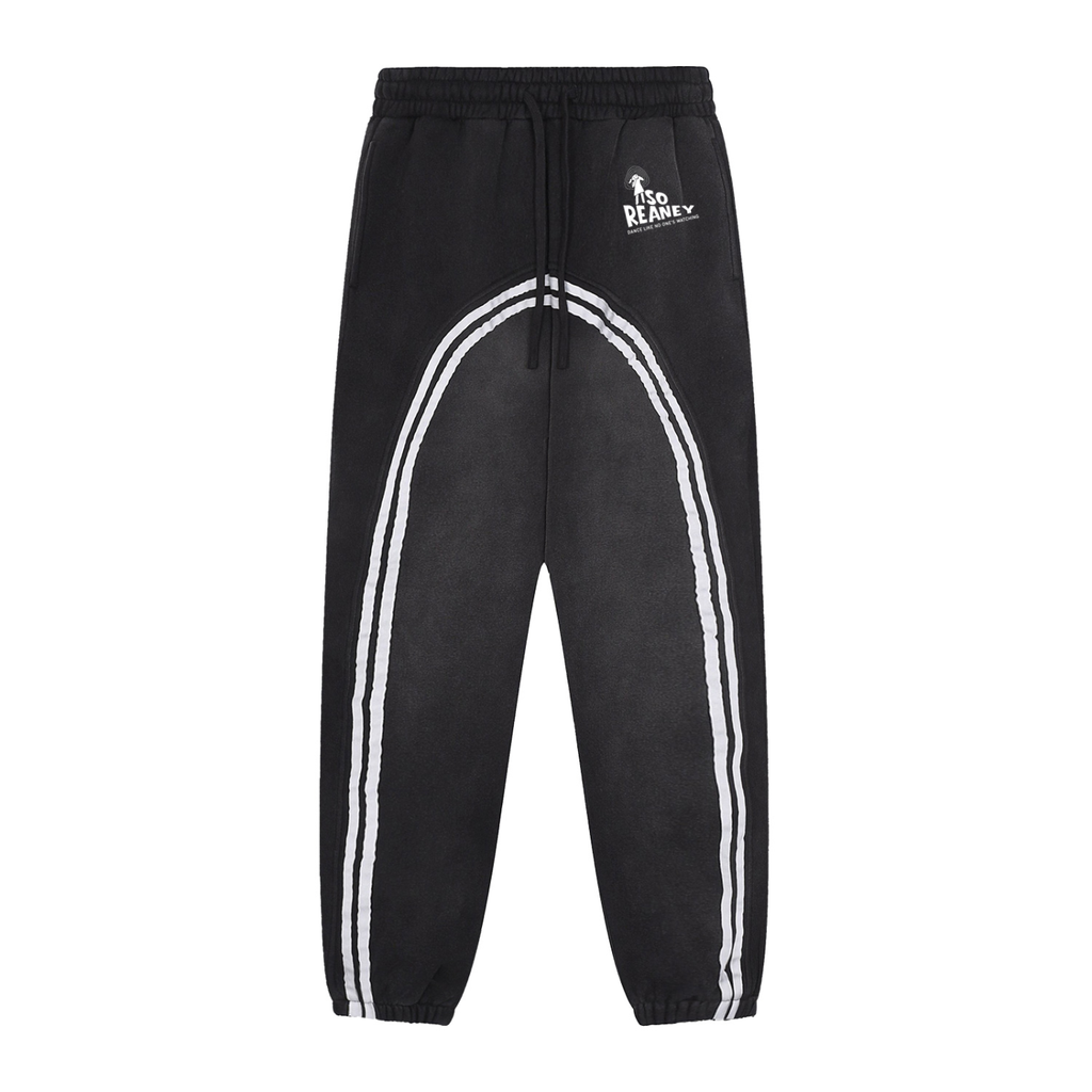 Sun Fade Contrast Tape Fleece Jogged Sweatpants