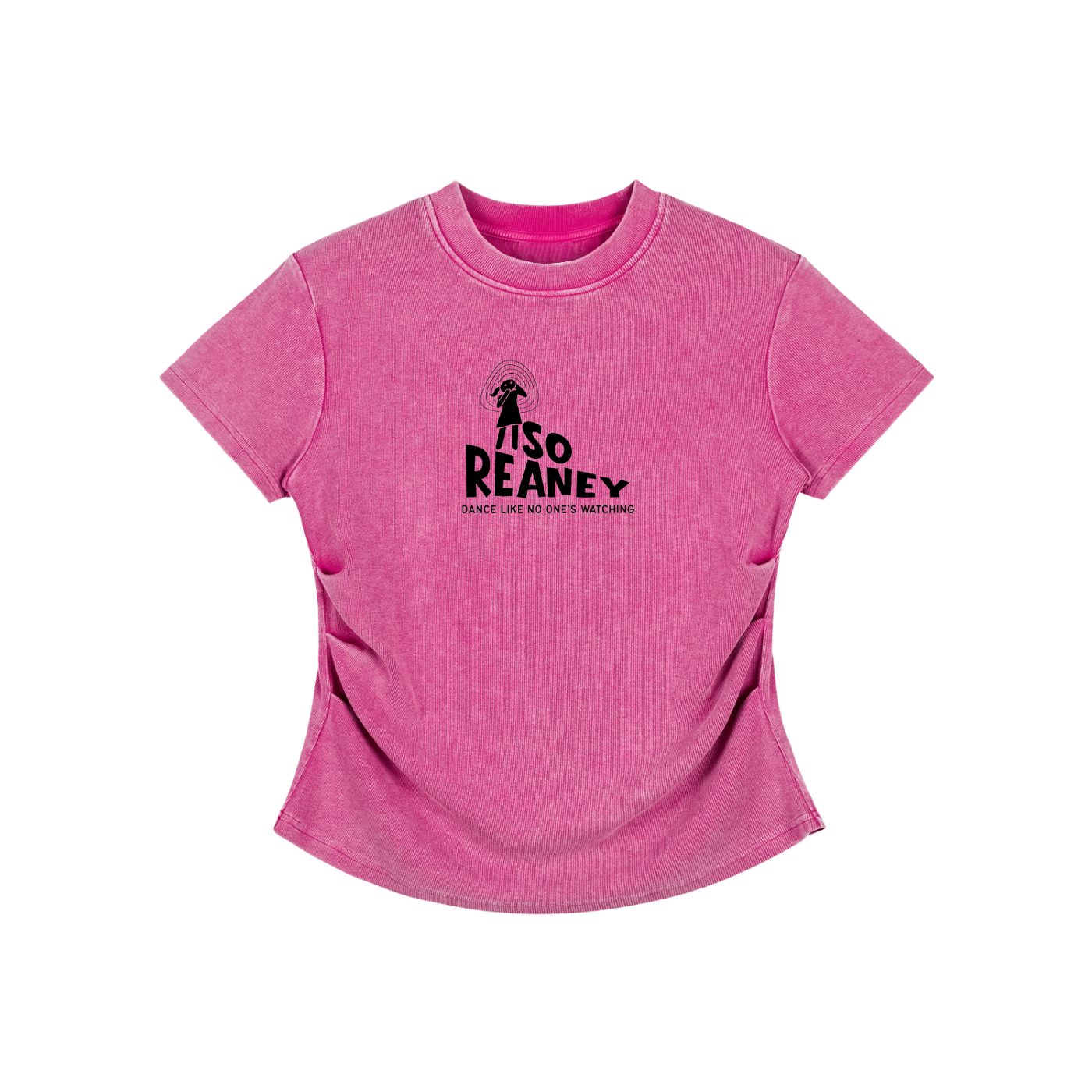 Vintage Washed Bodycon Cotton T-Shirt