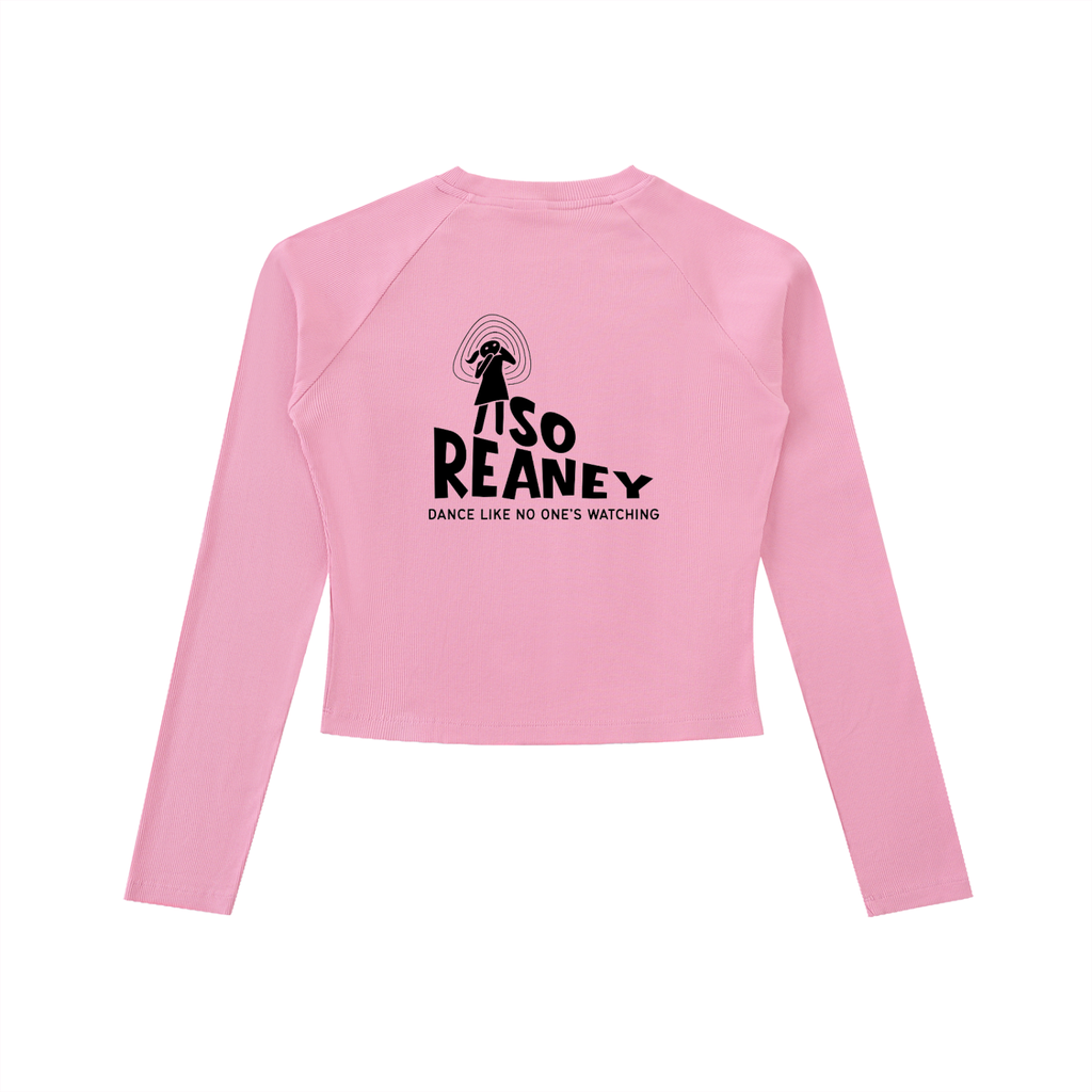 Dyed Washed Raglan Long Sleeve Slim T-Shirt