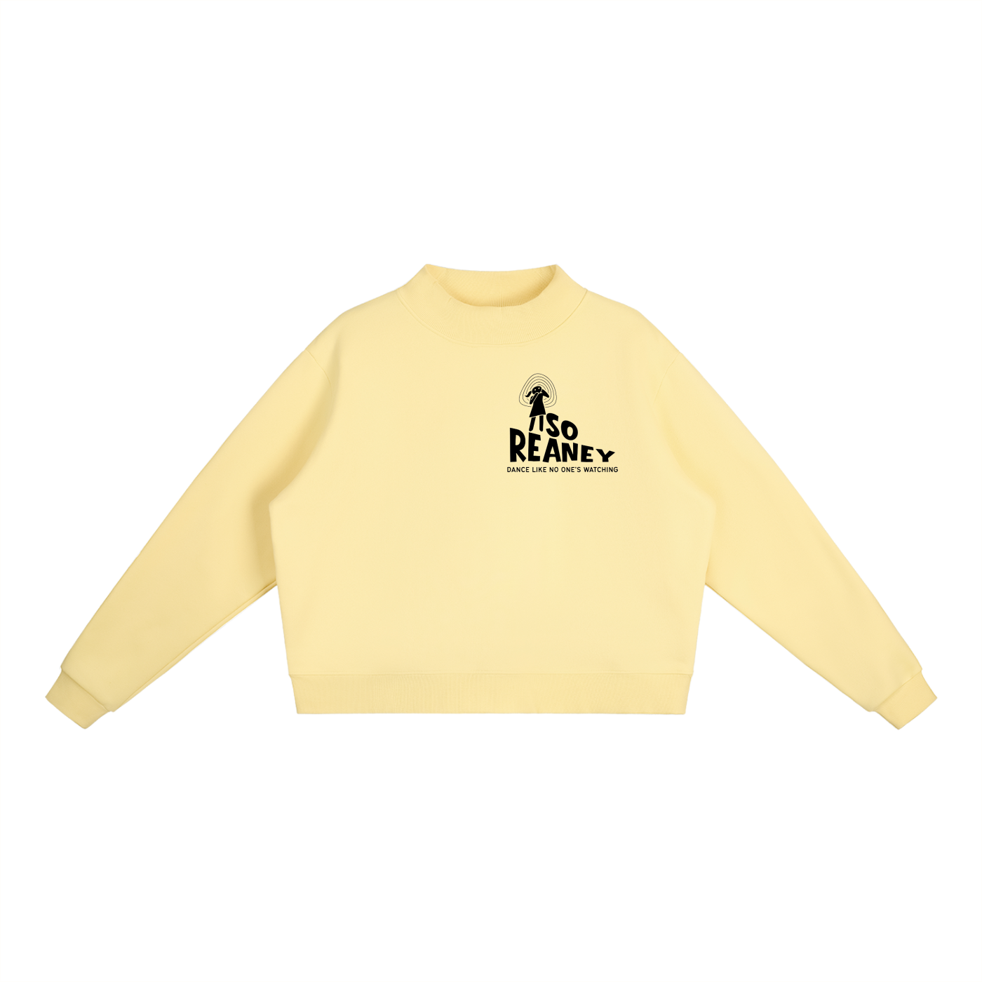 Essential Fleece Mock-Neck Crew Sweatshirt