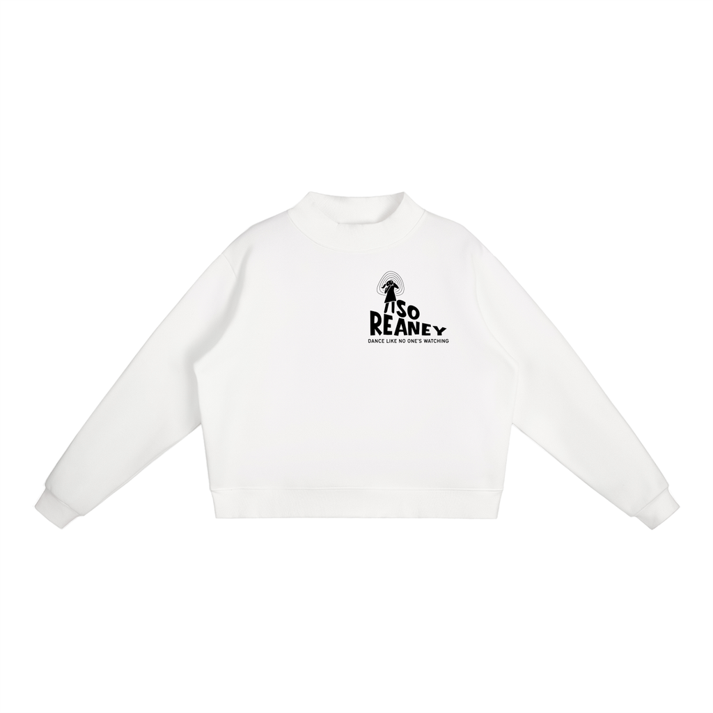 Essential Fleece Mock-Neck Crew Sweatshirt