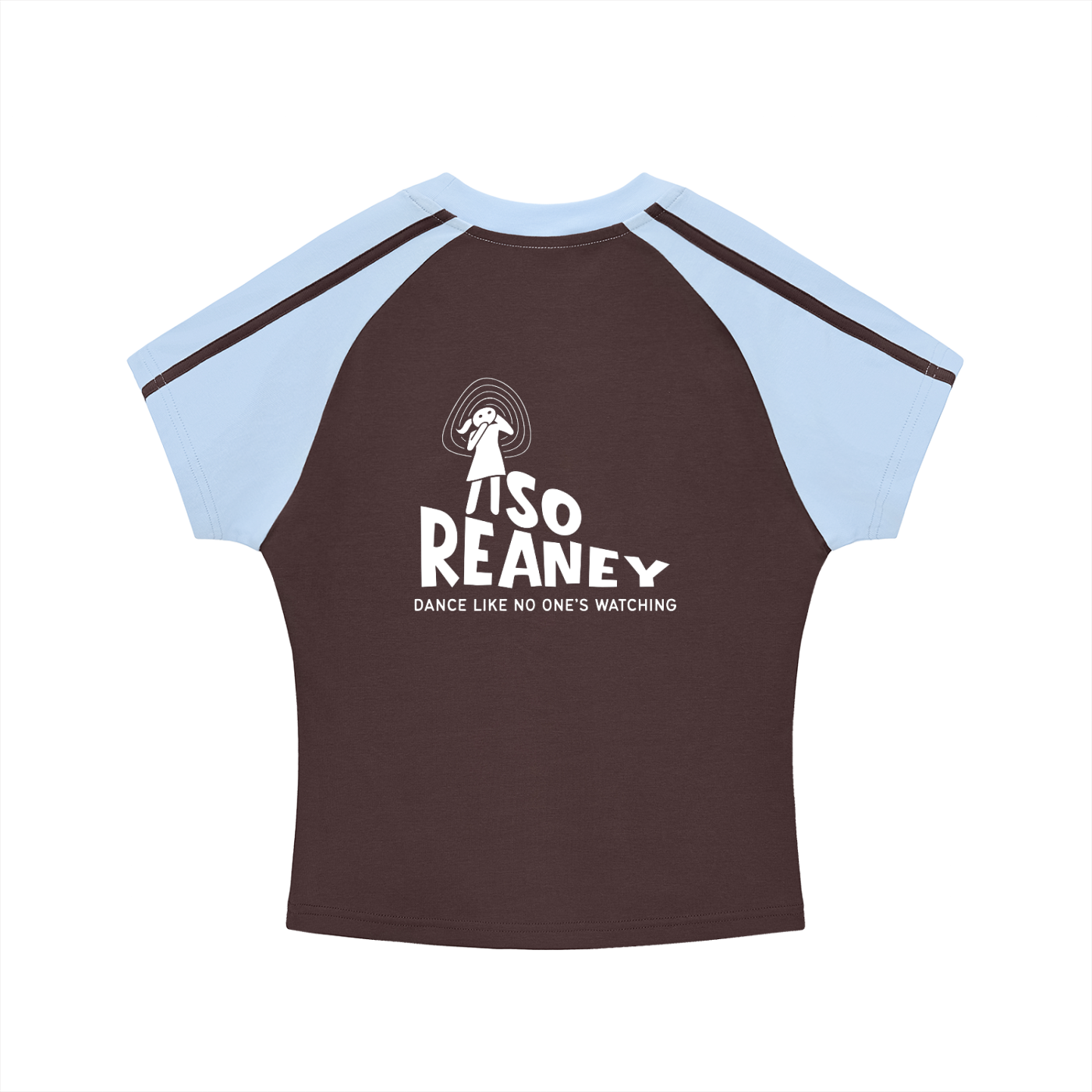 Contrast Stripes Bodycon Raglan  Sleeve T-Shirt