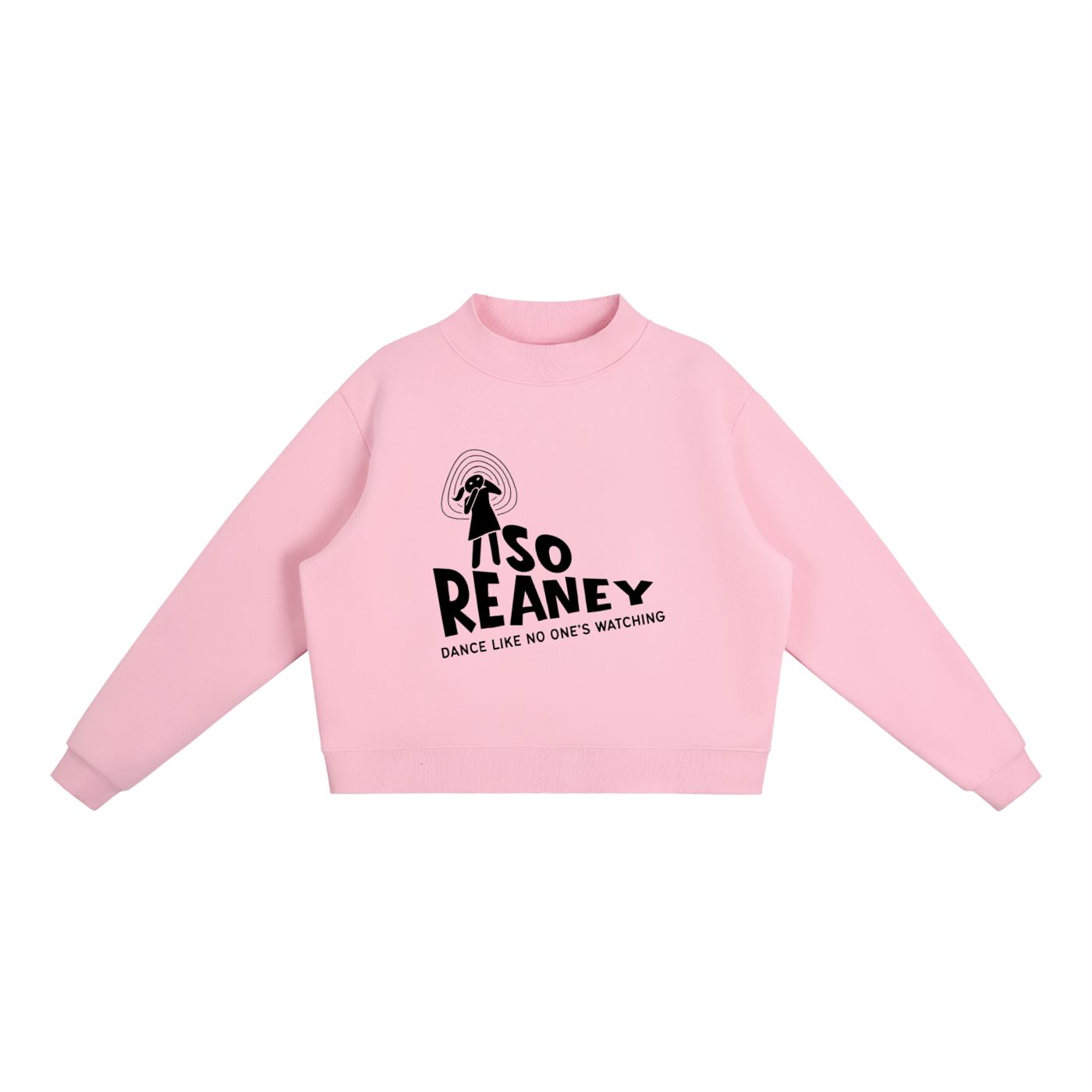 Essential Fleece Mock-Neck Crew Sweatshirt