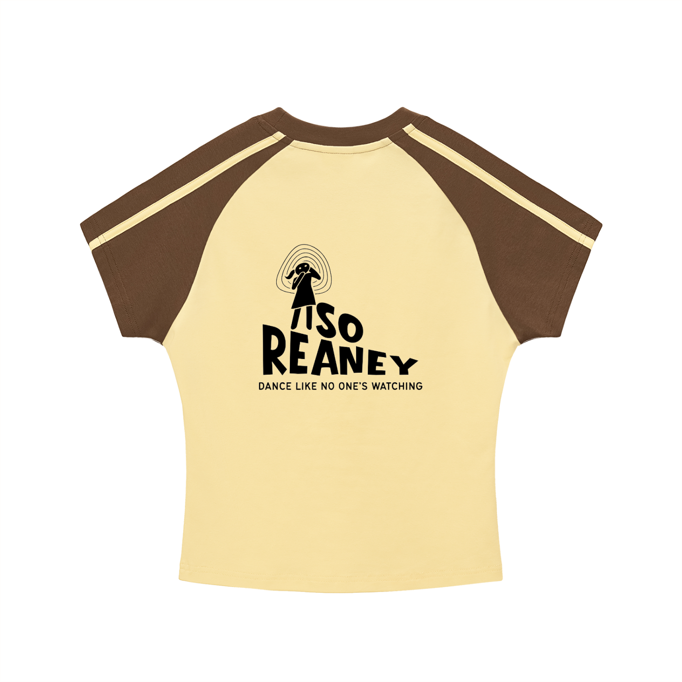 Contrast Stripes Bodycon Raglan  Sleeve T-Shirt