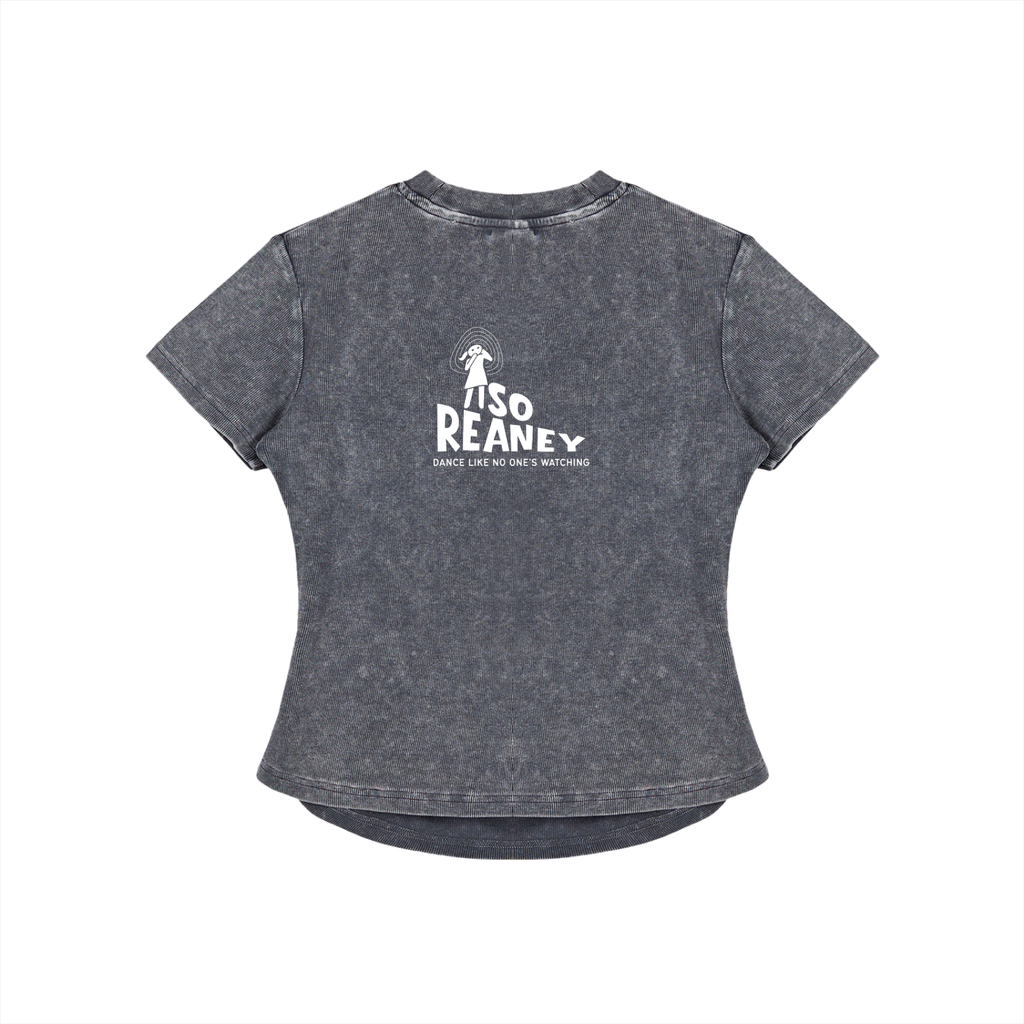 Vintage Washed Bodycon Cotton T-Shirt