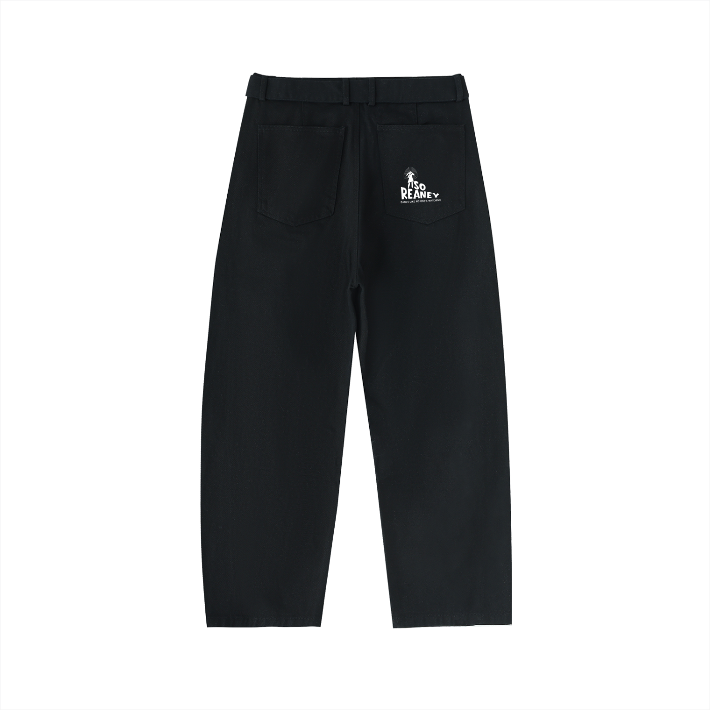 Belted Barrel-leg Chino Pants