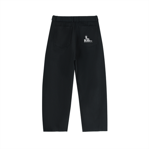 Belted Barrel-leg Chino Pants