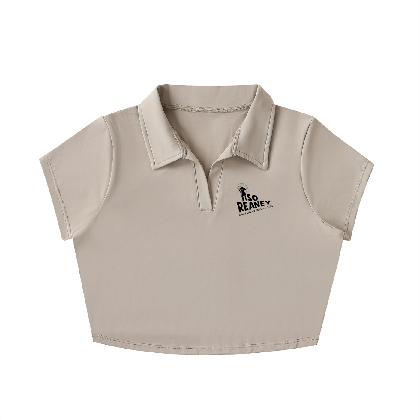 V-Neck Lapel Crop Top