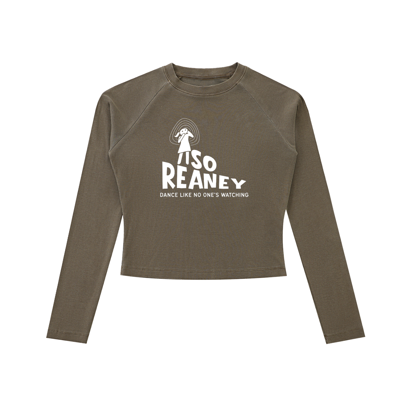 Dyed Washed Raglan Long Sleeve Slim T-Shirt