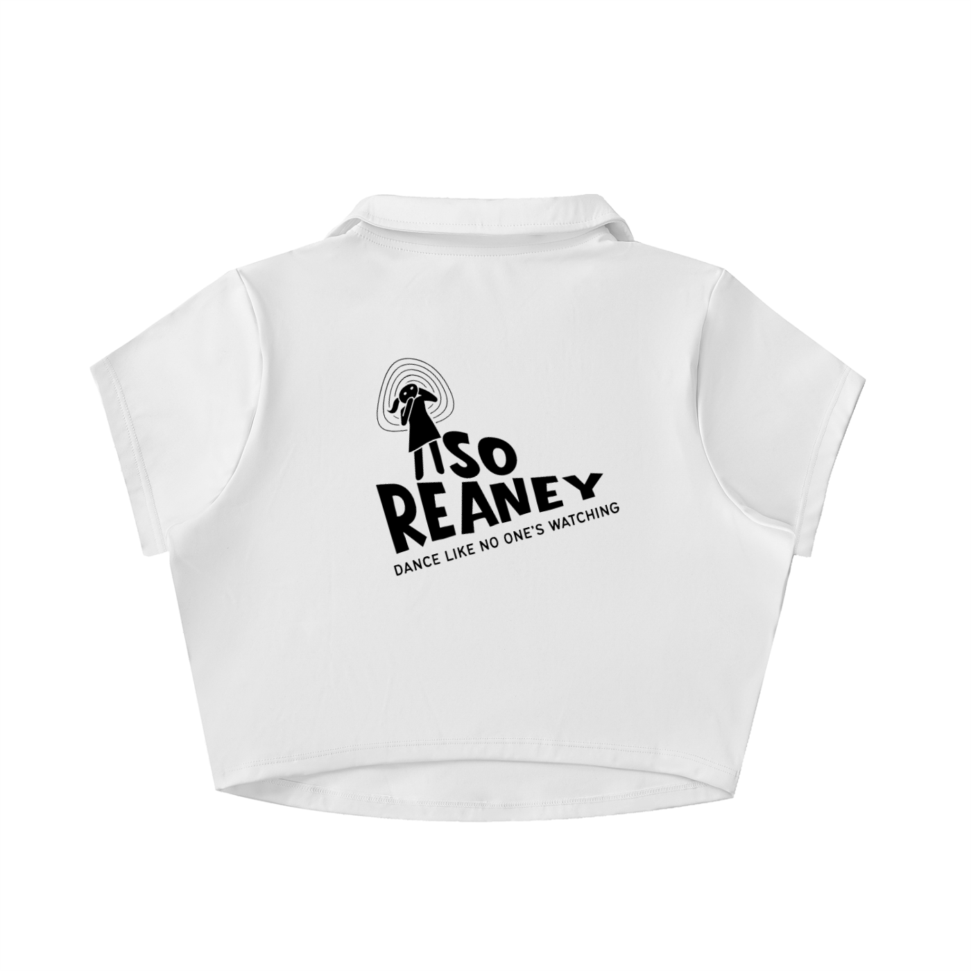 V-Neck Lapel Crop Top