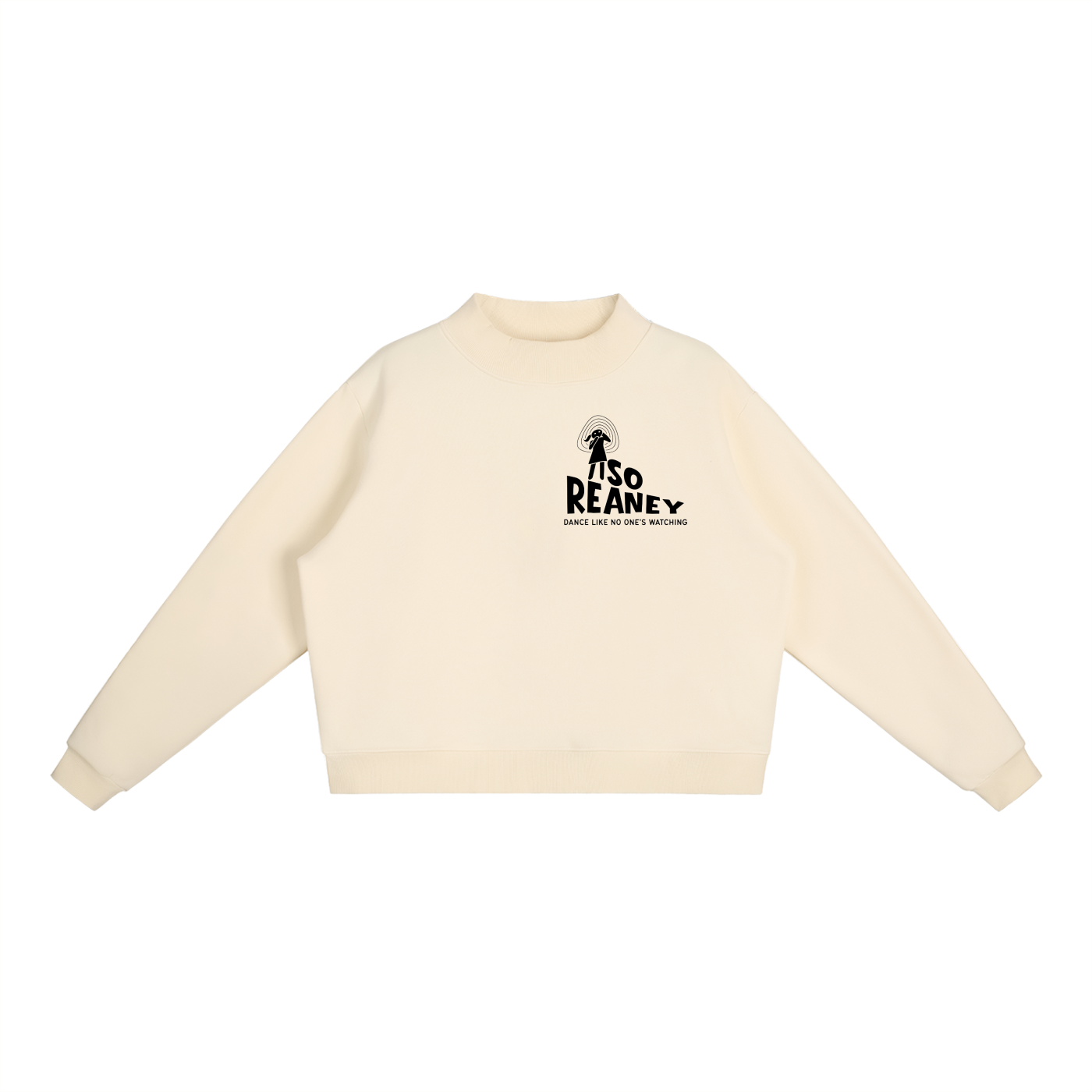 Essential Fleece Mock-Neck Crew Sweatshirt
