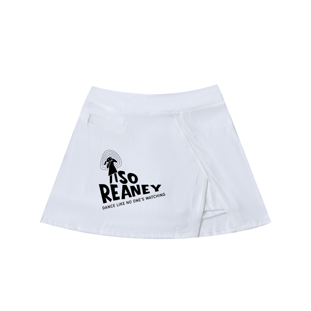High-Waist Pocketed A-Line Skirt