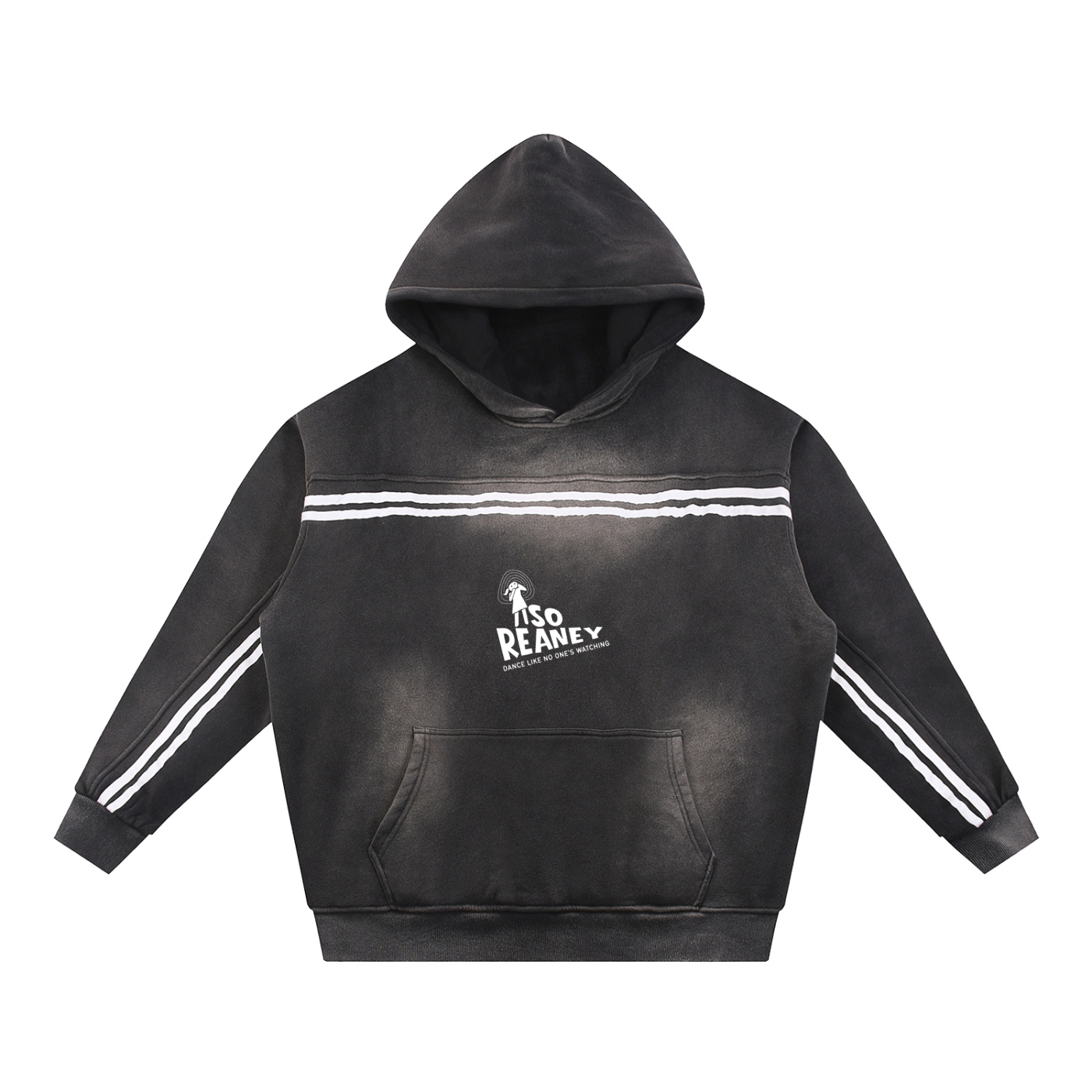 Sun Fade Contrast Tape Fleece Hoodie