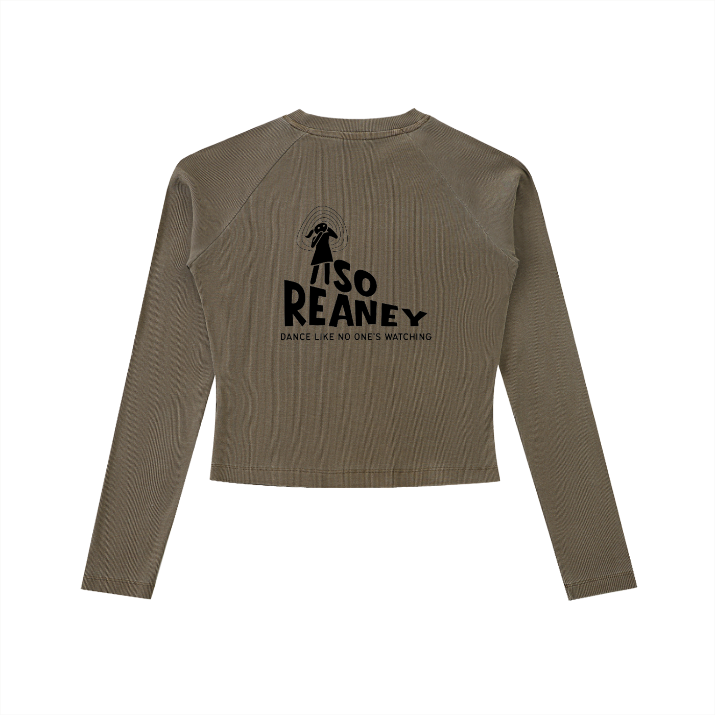 Dyed Washed Raglan Long Sleeve Slim T-Shirt