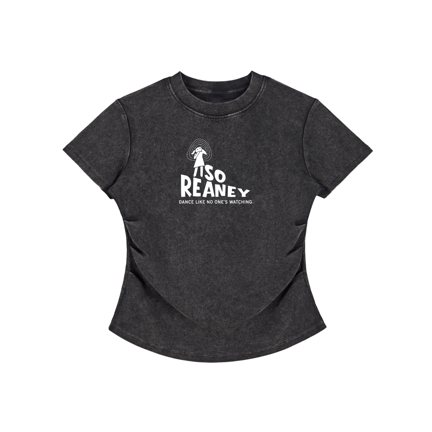 Vintage Washed Bodycon Cotton T-Shirt