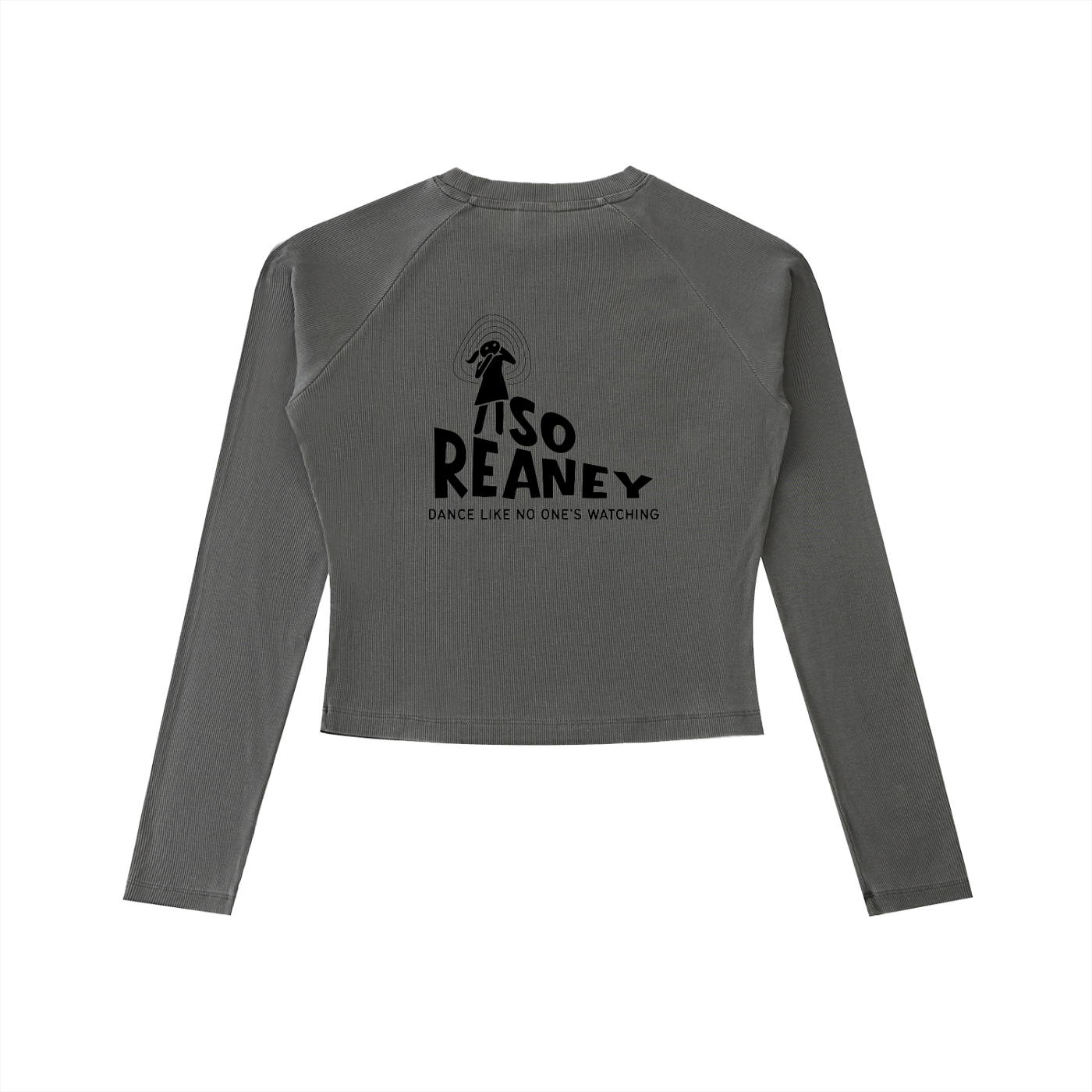 Dyed Washed Raglan Long Sleeve Slim T-Shirt