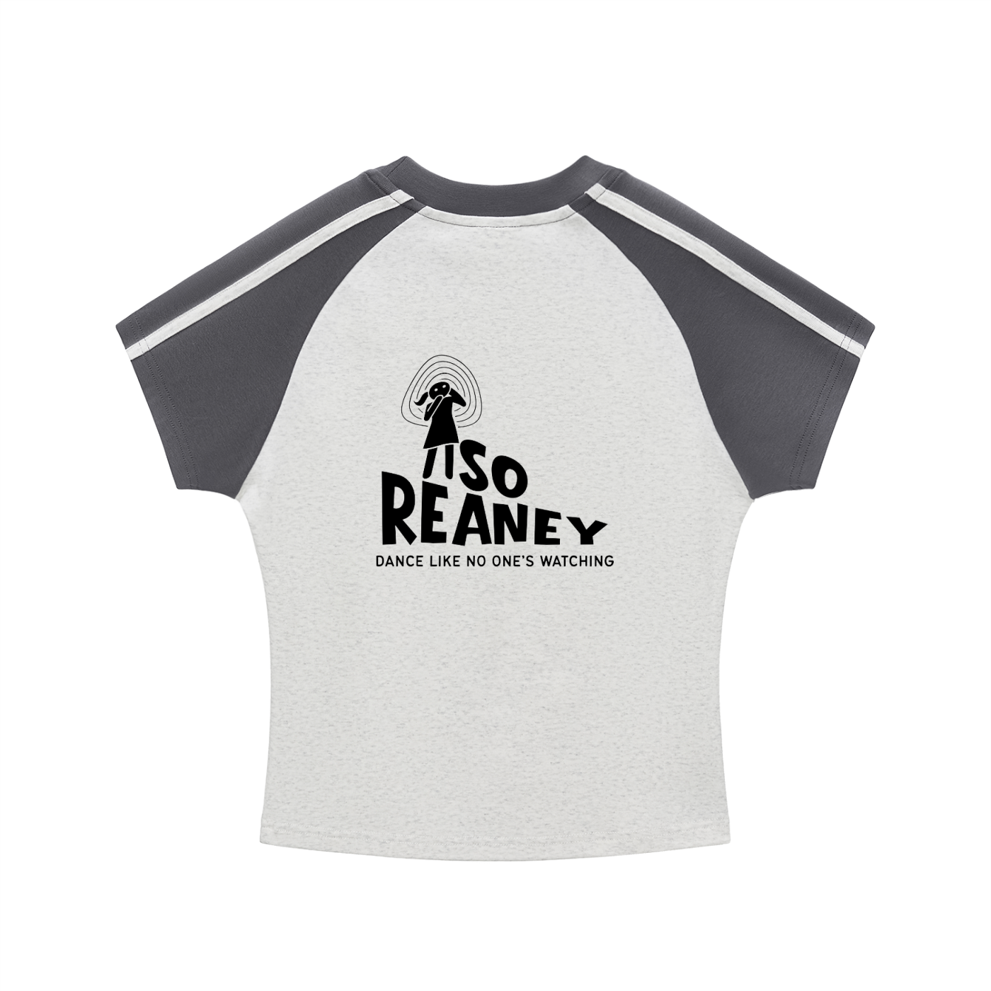 Contrast Stripes Bodycon Raglan  Sleeve T-Shirt