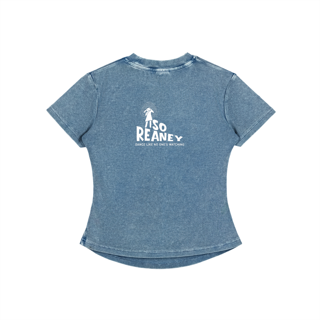 Vintage Washed Bodycon Cotton T-Shirt