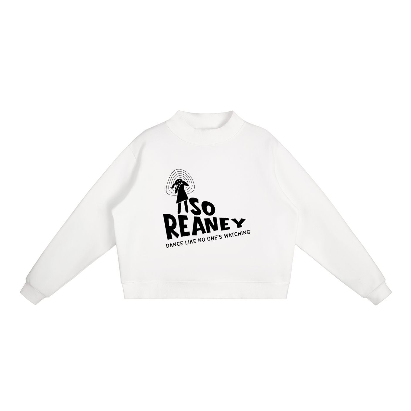 Essential Fleece Mock-Neck Crew Sweatshirt