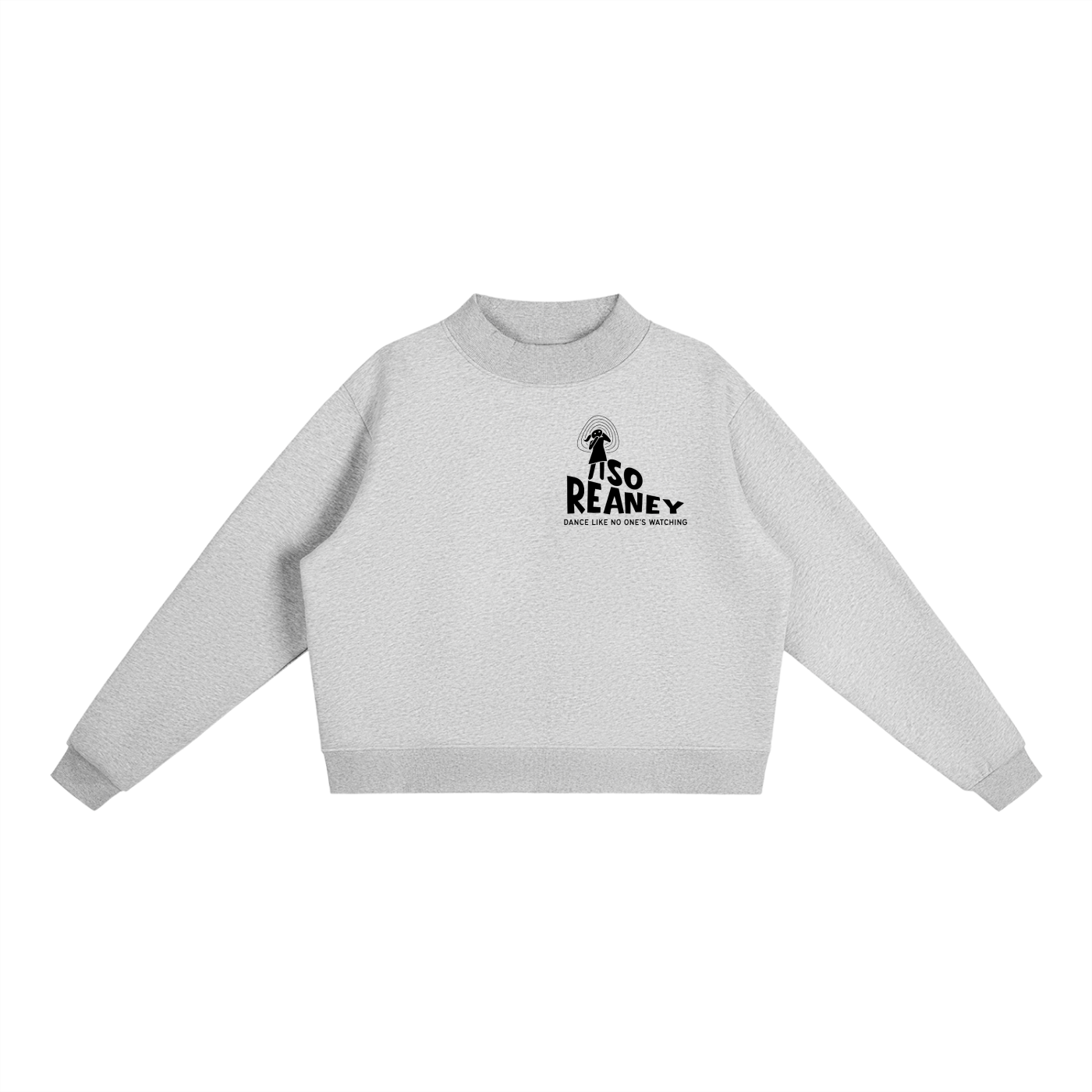 Essential Fleece Mock-Neck Crew Sweatshirt
