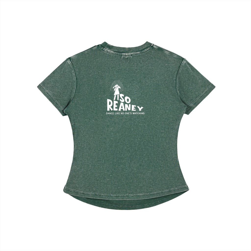 Vintage Washed Bodycon Cotton T-Shirt