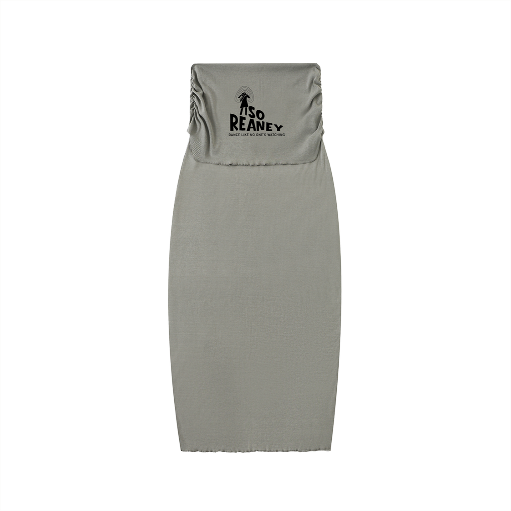 Dyed Washed Straight Hip-Hugging Slim Maxi Skirt