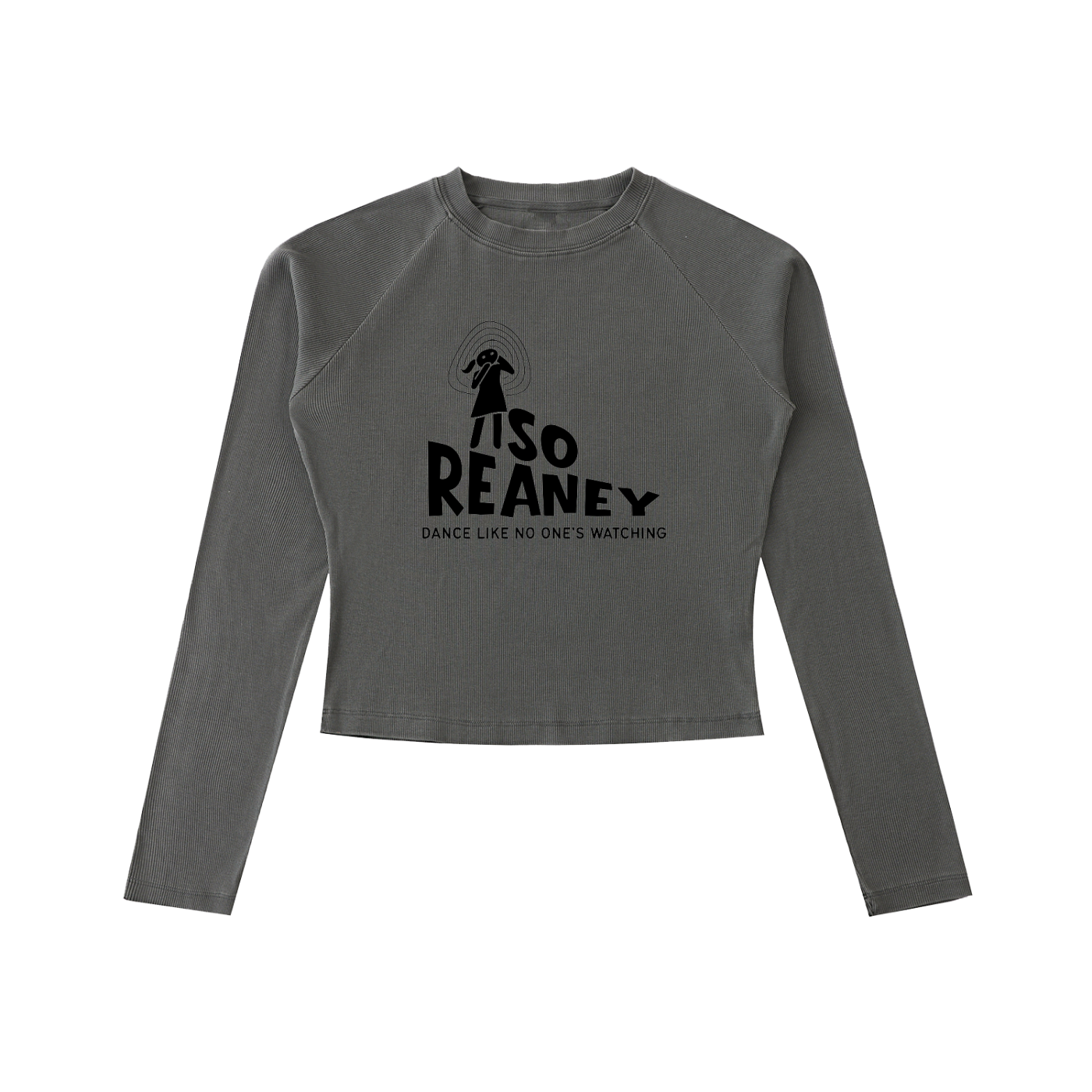 Dyed Washed Raglan Long Sleeve Slim T-Shirt