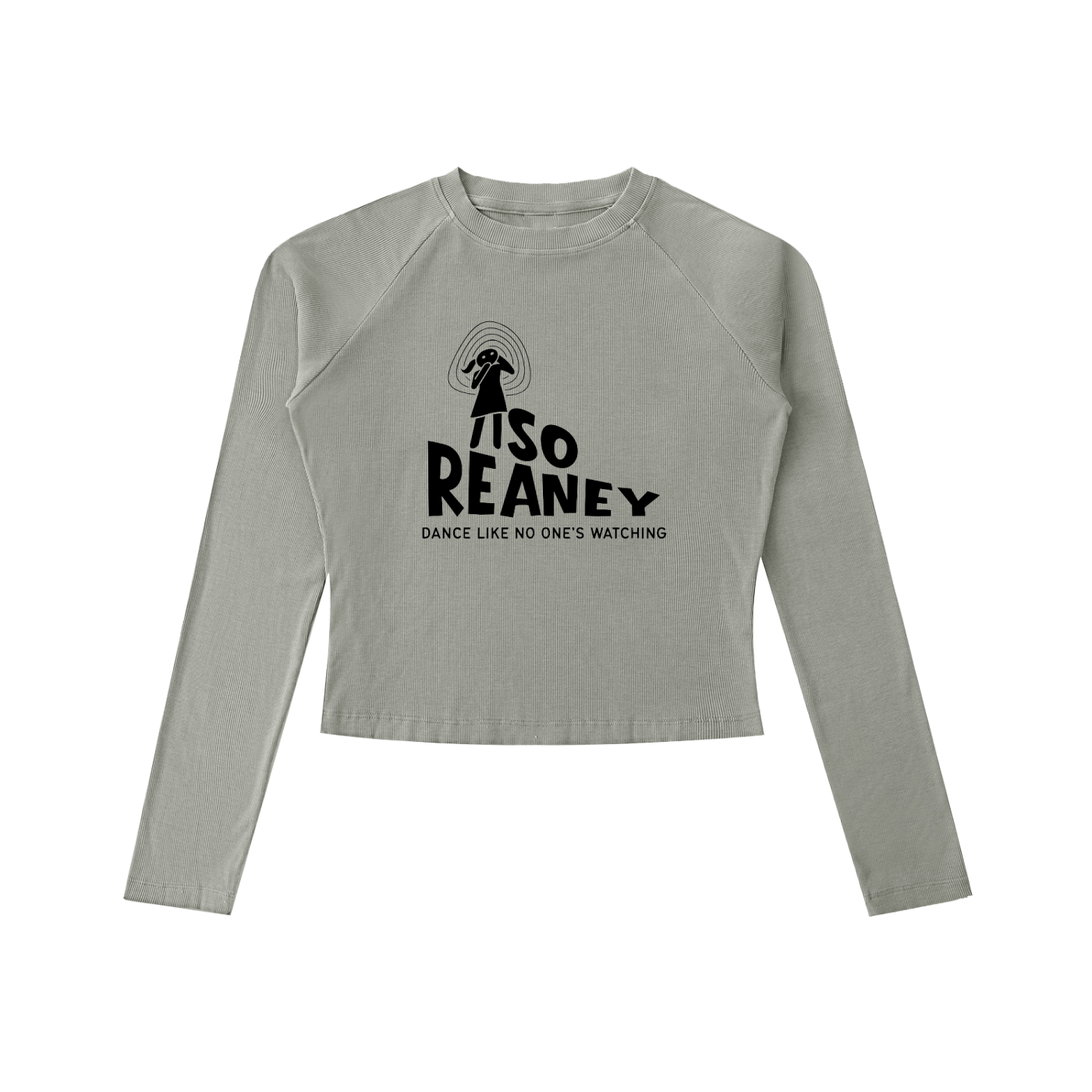 Dyed Washed Raglan Long Sleeve Slim T-Shirt