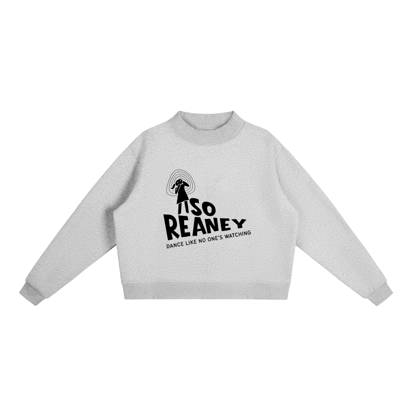 Essential Fleece Mock-Neck Crew Sweatshirt